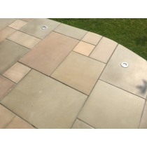 Raj Green Indian Sandstone Honed & Sawn Calibrated Patio Paving Slabs Pack 18.5m2 22mm